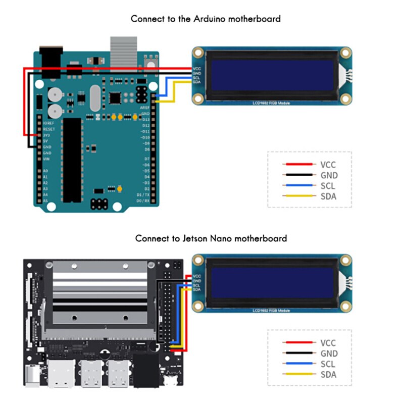 Waveshare LCD Display LCD1602 32 Characters 3.3V/5V Power Supply Color Backlit LCD Display for Raspberry Pi/ Pi Pico Etc
