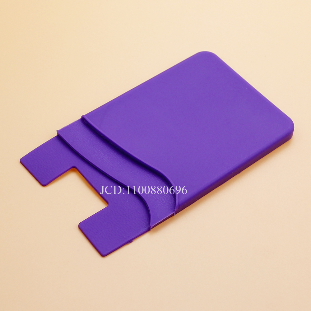 Tarjetero de silicona para teléfono móvil, funda tipo billetera, bolsillo para casi todos los teléfonos móviles: Rosa