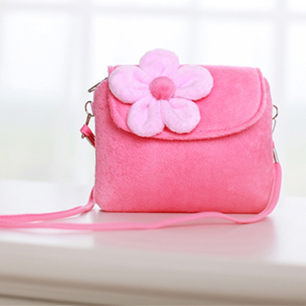 Bolso pequeño de felpa con flores para niños, Bolso pequeño de hombro para chicas pequeñas, de , Monedero, Monedero: Watermelon