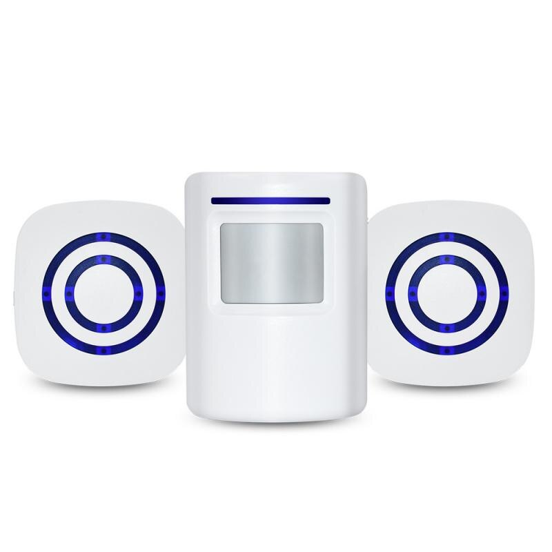 1 Set EU/US Plug Smart Door Bell Motion Sensor Wireless Doorbell Alert Secure System Alarm Doorbell 38 Chimes Door Ring Receiver
