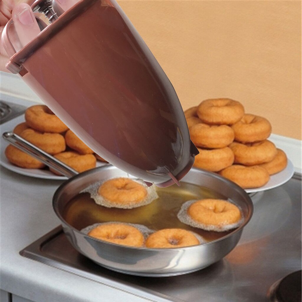 bilden Einfache Schnelle tragbar Krapfen Hersteller Manuelle Waffel Spender Krapfen Maschine Arabisch Waffel Kunststoff Leichte Tiefe Braten #43