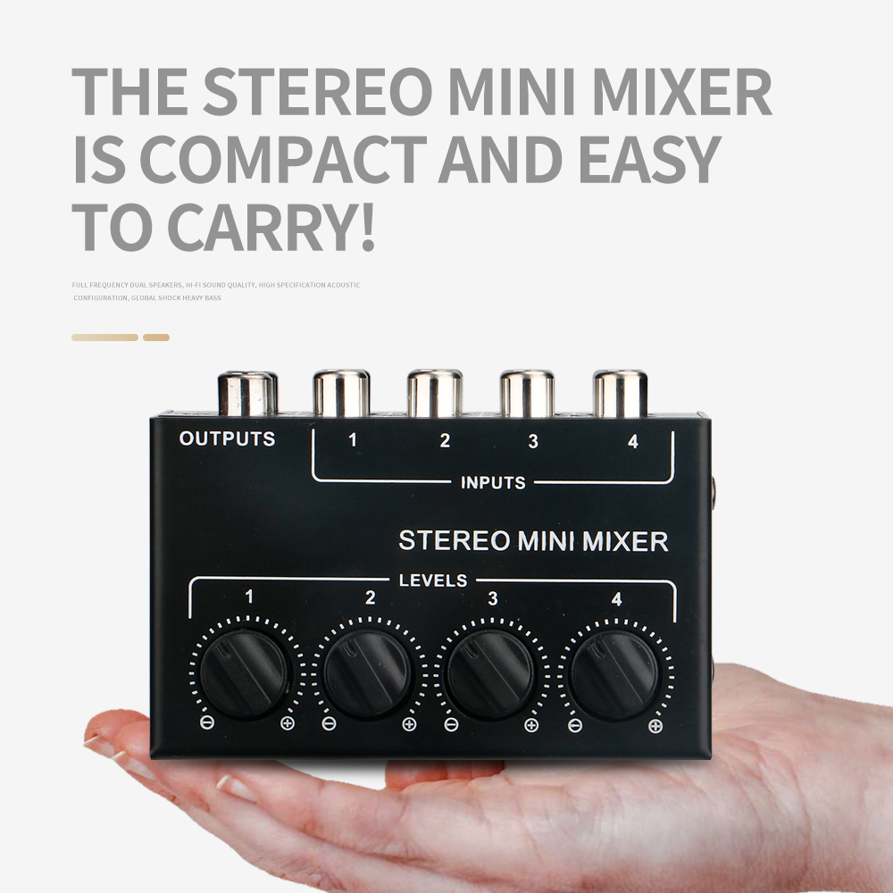 Mic 2U Cx400-A mini stereo 4-channel passive mixer multi-channel mixer audio for live and studio use