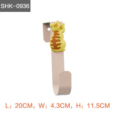 Cartoon kitten haak gratis punch deurhaak kinderkamer badkamer schattig dier ijzeren kapstok: Shk -0936