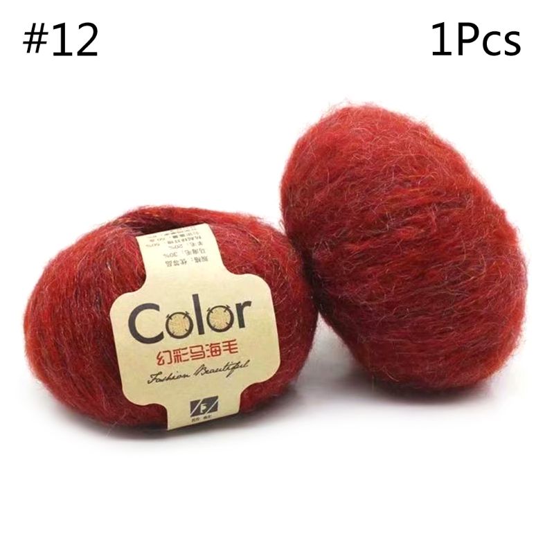 50g Angola Amorous Feelings Thin Mohair Wool Yarn Plush Hand Knitting Supplies R7RC