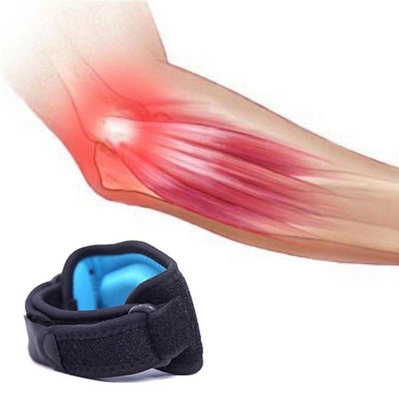 Muñequera deportiva para bádminton, tenis, baloncesto, codo EVA, junta protectora de presión ajustable, soporte transpirable V3P4 1 Uds.