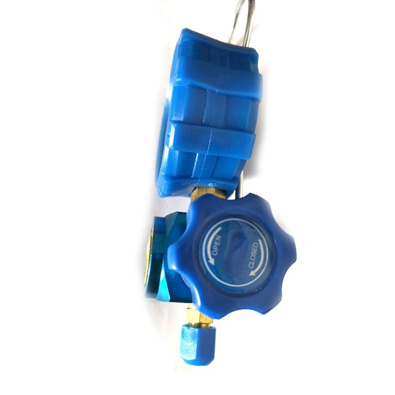 R410A R22 R134A Refrigerant High/Low Pressure Gauge 1/4 Auto Car Air Conditioning Refrigerant Pressure Gauge Tool Blue