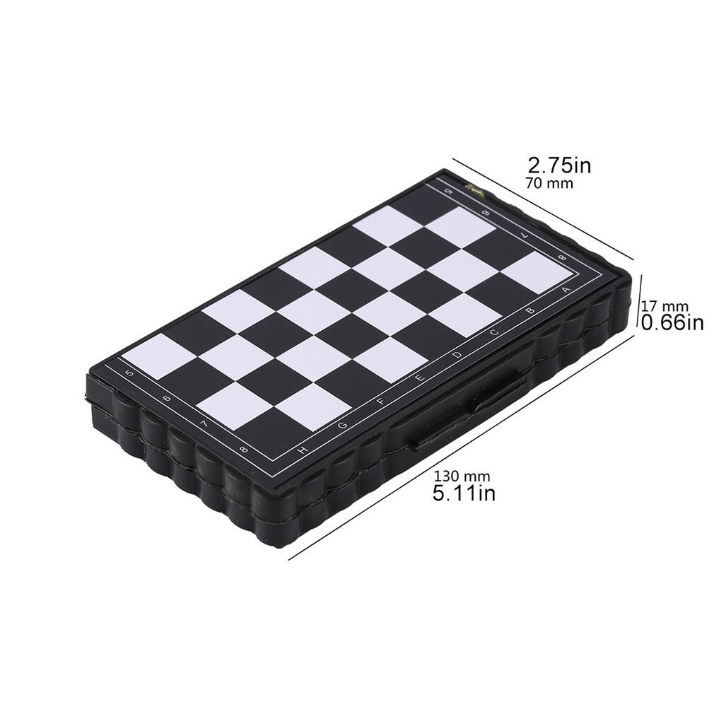 1 einstellen Mini Schach Falten Magnetische Kunststoff Schachbrett Bord Spiel Tragbare Kind Spielzeug