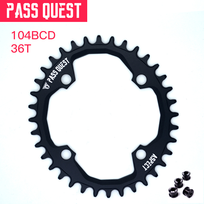 Pass quest mtb 104 bcd oval smal bred kedjeband mountainbike kedjehjul 34t 36t 38t 40t 42t 44t 46t 48t kedjehjul: 36t