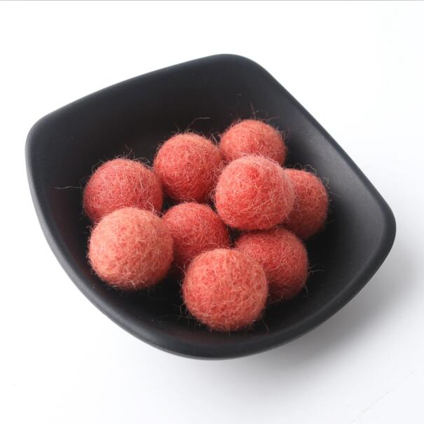 10pc/ settiä 20mm pyöreää villahuopapalloa villa pom pom helmiä 18 väriä tee-se-itse askartelu flocking pallo villapallot korut tehdä sormus helistin: Oranssi