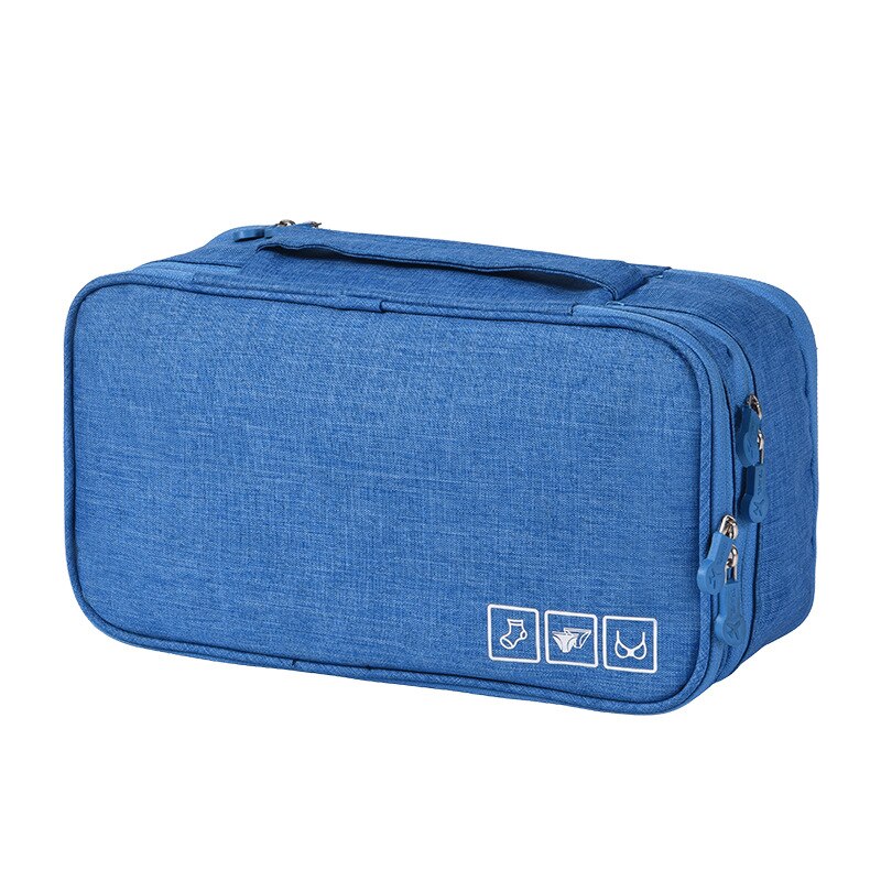 Voyage, pochette de voyage pour vêtements de maquillage cosmétique, soutien-gorge pour femmes, pochette pour la nuit, accessoires de produit, sac à sous-vêtements: Bleu