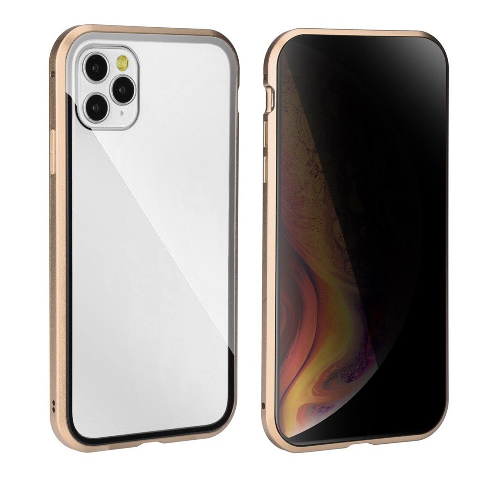 360 ° magnetische adsorption, blickdichter sichtschutz, doppelte schutzhülle für iphone 12/12 pro: Gd