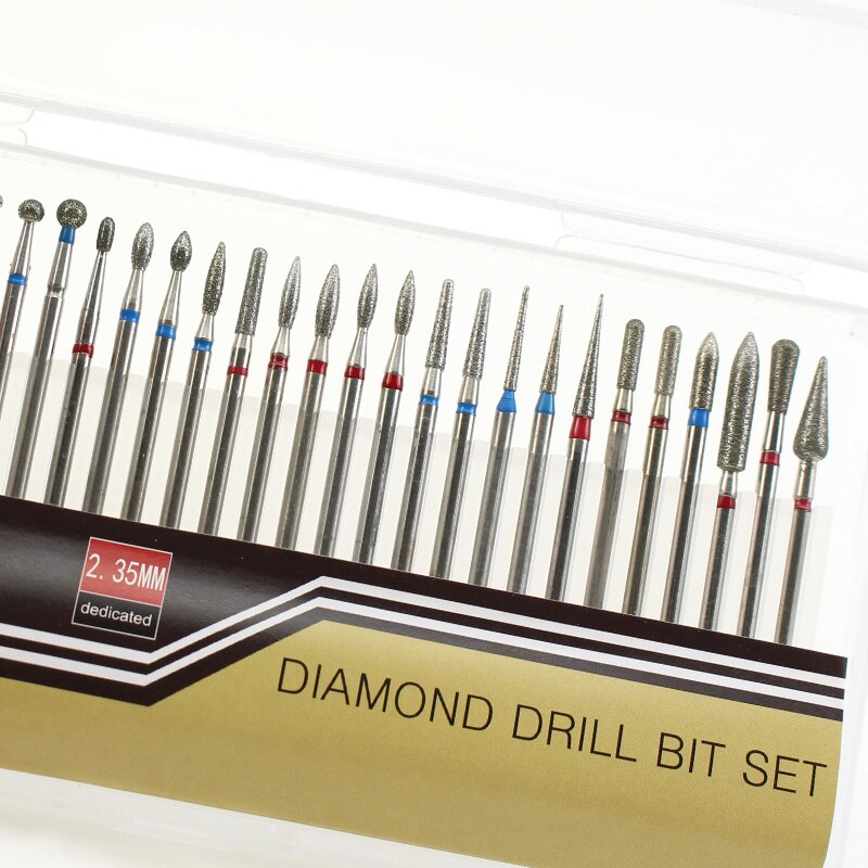 30 stks/partij Diamond Nail Boren Electric Nail File Frees Voor Manicure Pedicure Nail Boor Machine Tools Accessoires