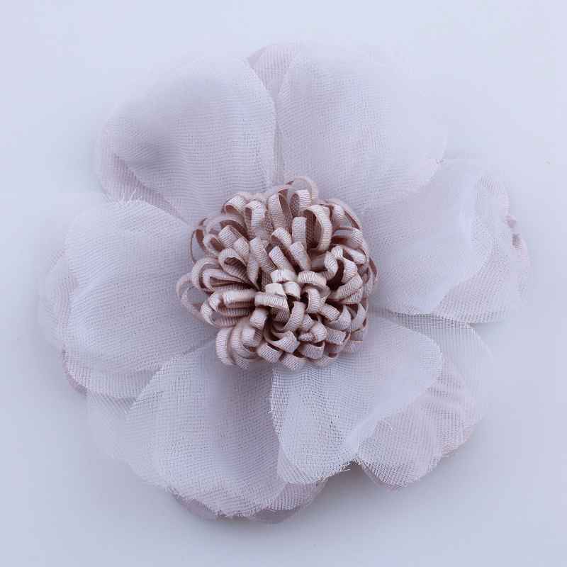 5 sztuk 9CM noworodka tiul jedwabne tkanina w kwiaty na zaproszenie na ślub sztuczny kwiat robić dekoracji sukni: Różowy