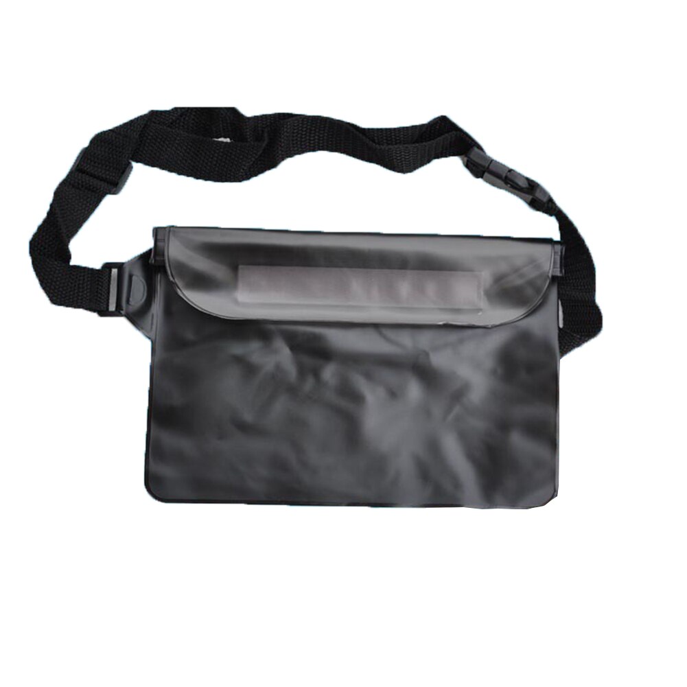 Transparent Waterproof PVC Dry Funny Pack Belt Bag Women Men's Outdoor Swimming Waist Bag Pouch Phone Storage Bag Bum Bag Purse: Black