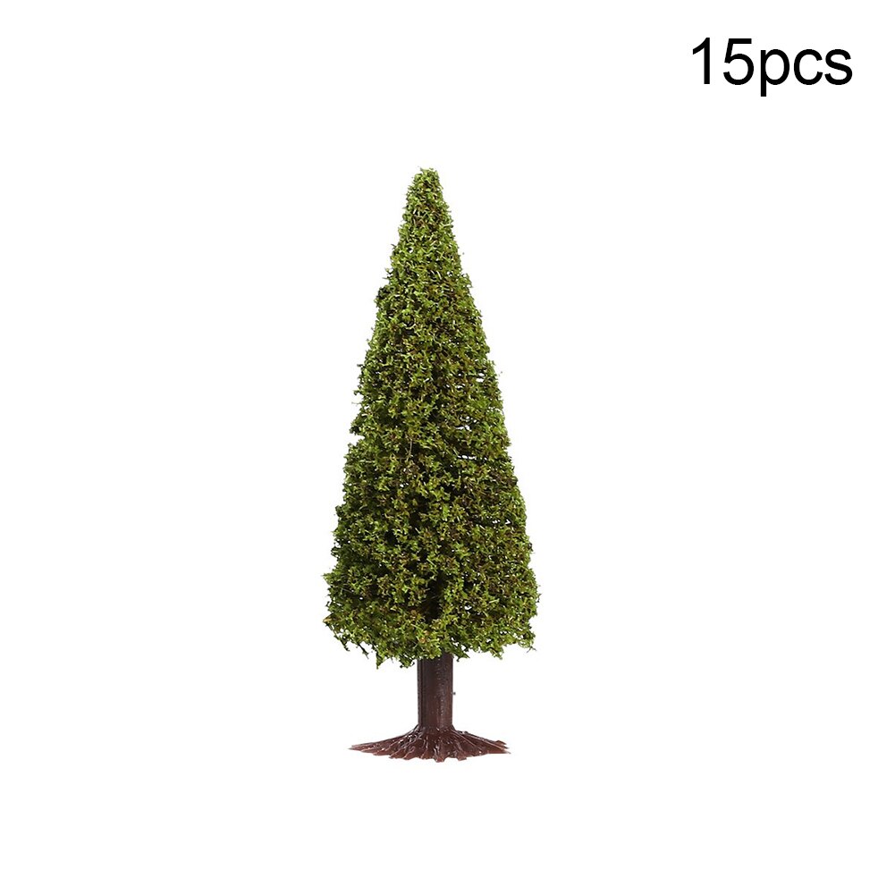 15Pcs/Set Cedarer Tree Building Model Train Railroad Scenery Landscape Decoration: 70mm