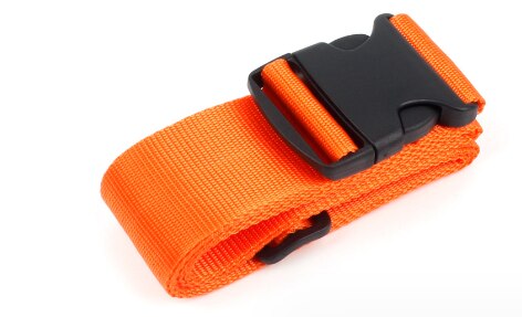 Recht gevormde bagageriemen voor koffer, polyester bagageriem met verstelbare ontgrendelingsgesp Reisaccessoire: Oranje
