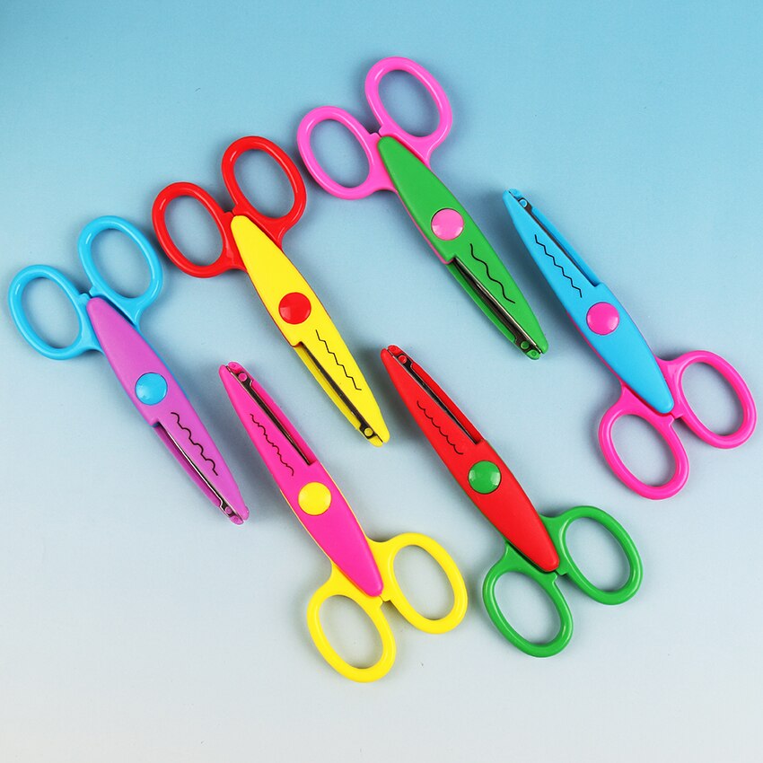 6 PCS Laciness Scissors Metal and Plastic DIY Scra... – Vicedeal