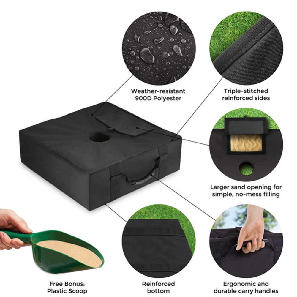 Patio Umbrella Base Weight Bag Weatherproof Sunshade Parasol Umbrella Base Gaeden Pool Balcony Sunshade Umbrella Accessory