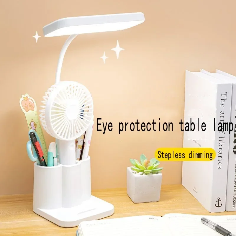 Lampada da tavolo a LED luce a 3 toni protezione per gli occhi luce notturna Desktop ricarica USB apprendimento dormitorio camera da letto comodino lettura notte Ligh