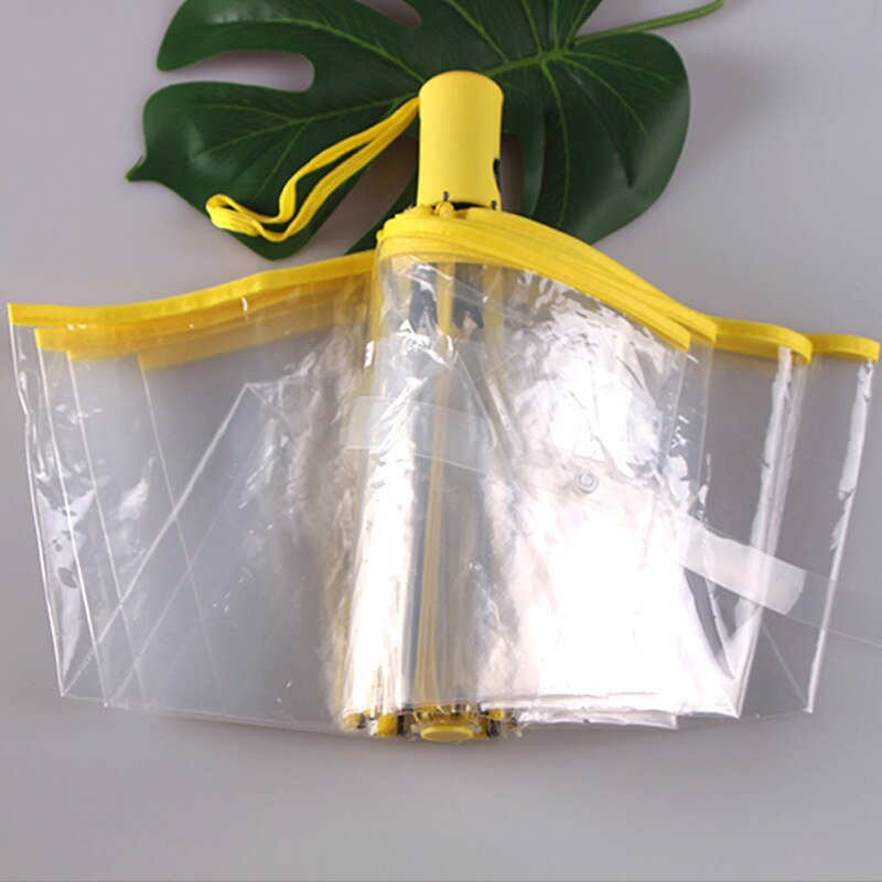 Paraguas plegables automáticos, transparentes, paraguas portátil, paraguas para lluvia, paraguas bonito para mujer