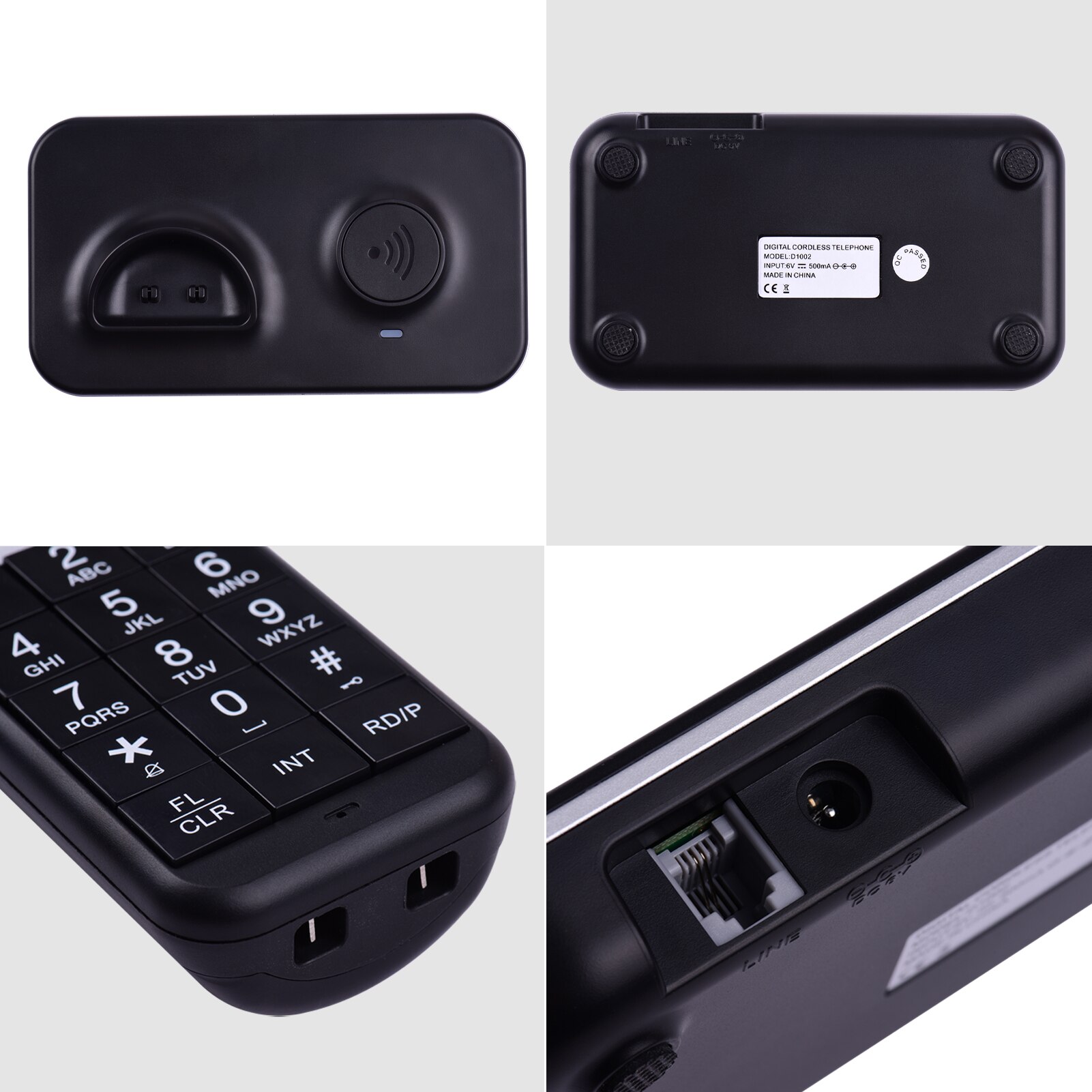 Digital Cordless Telephone with LCD Display Caller ID Hands-free Calls Conference Call 5 Handsets Connection for Office Home