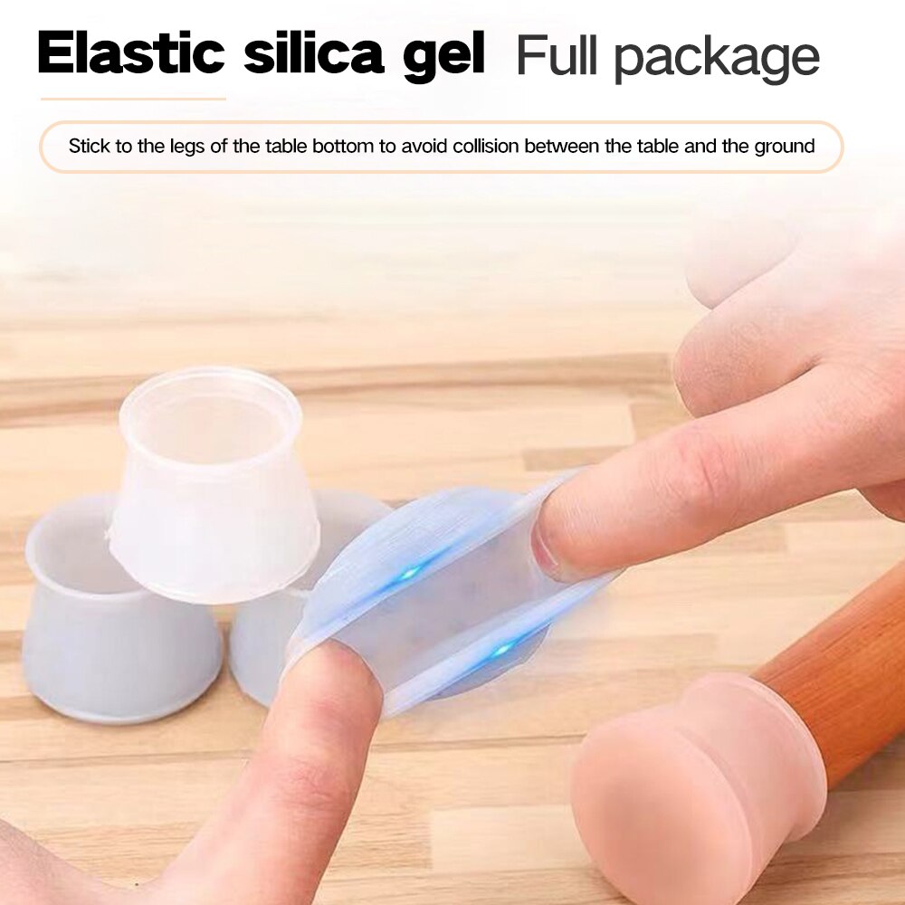 1/4/8pcs Table Chair Leg Silicone Cover With Anti-Slip Floor Protector Pad Mute Chair Feet Caps Furniture Foot Protectors