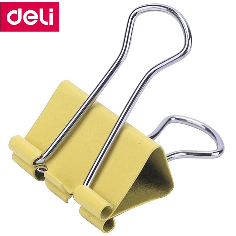 12 Stks/doos Deli 8551 Bindmiddelenklemmen 2 "(50Mm) Kleur Clips Papieren Documenten Clips