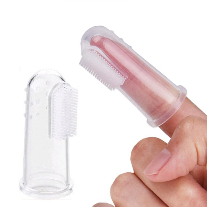 1Pcs Baby Vinger Tandenborstel Kinderen Tanden Clear Care Tool Soft Silicone Baby Tandenborstel Rubber Schoonmaken Baby Borstel + doos