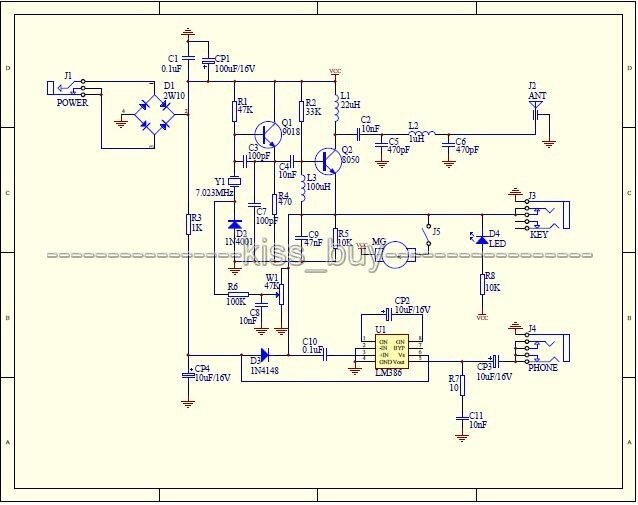 Assembled S-PIXIE CW QRP Ham Amateur Shortwave Radio Transceiver 7.023Mhz + Case
