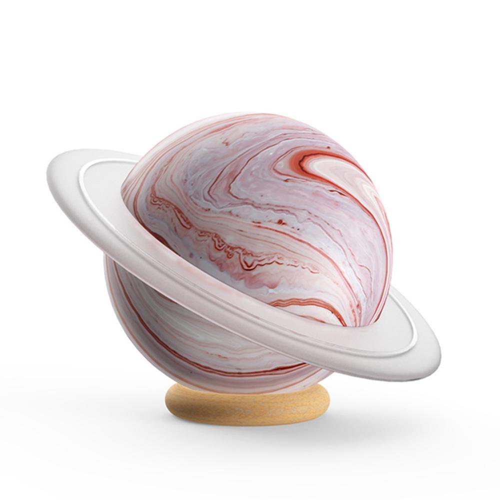 Planet Bluetooth Speaker Wireless Loudspeaker LED Music USB Subwoofer Bluetooth Speakers Mp3 Stereo Audio Music Player: Light red quicksand