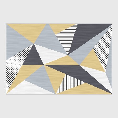 Tapis nordique pour salon enfants chambre tapis et tapis jaune gris géométrique ordinateur chaise antidérapant vestiaire tapis de sol: 40x60cm