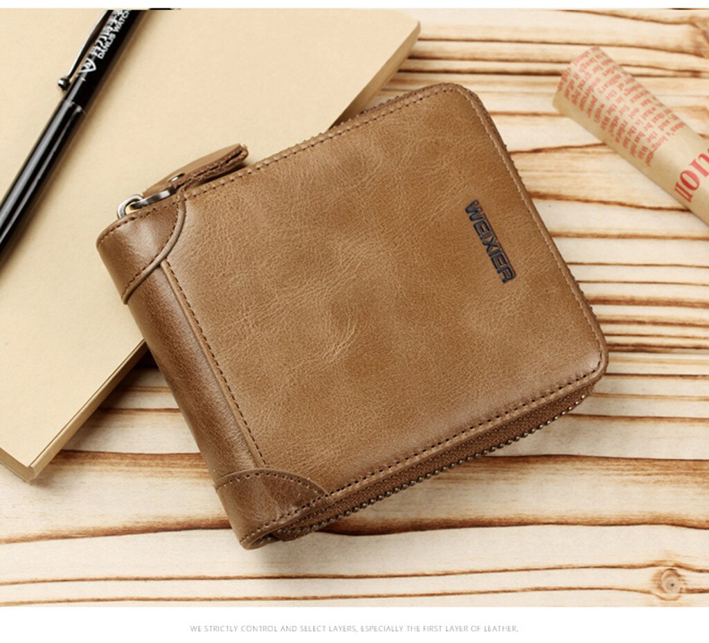 Zipper Multi-card Position Men's Clutch Bag, Men's Retro Tower Buckle Short Wallet, Outdoor Piece Of Change Portable Wallet#g30