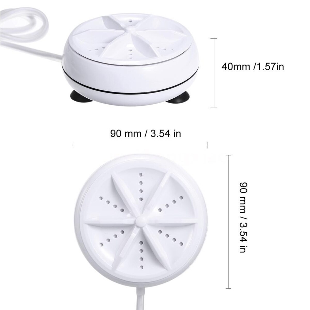 Mini Washing Machine Portable Personal remote Rotating Ultrasonic Turbines Washer USB Convenient Laundry for Travel Home Trip