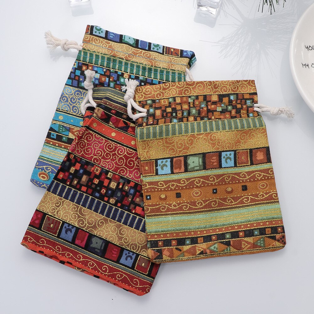 10 stuks bundelzakjes, handige draagbare stoffen zakjes, zakjes voor sieraden, verpakkingszakjes voor festivals, feesten en bruiloften