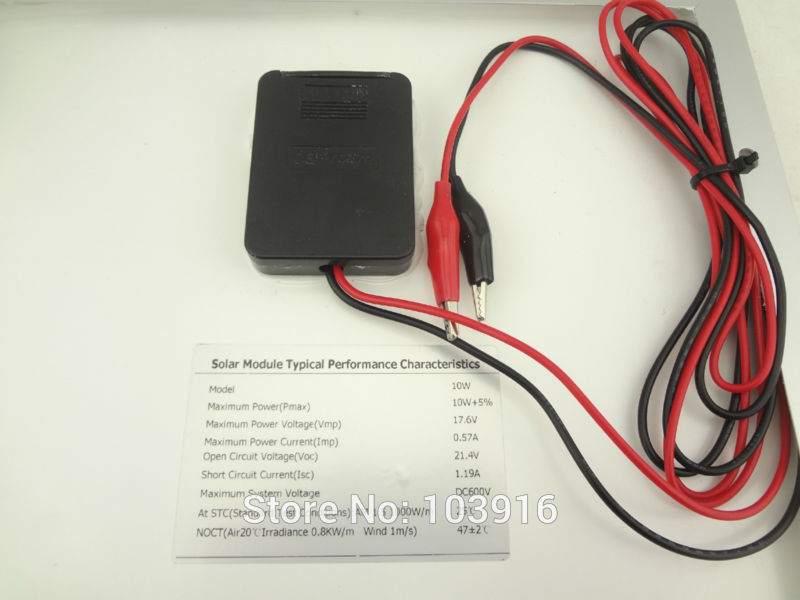 10w monocrystalline solar panel for 12V system, photovoltaic panel, solar module