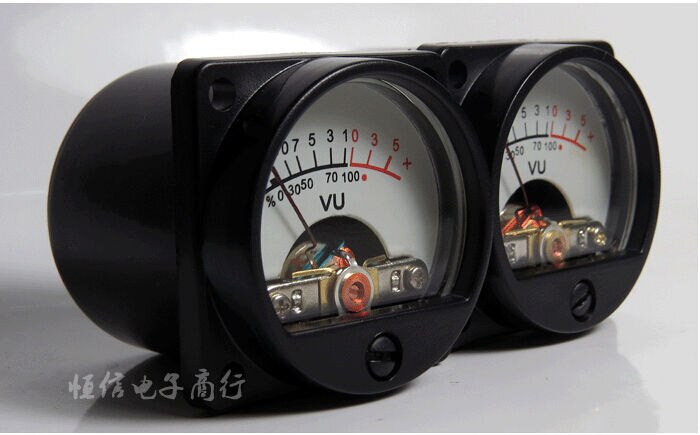 2 teile/los Tafel VU Meter warm Zurück Licht Aufnahme & Audiopegel Ampere