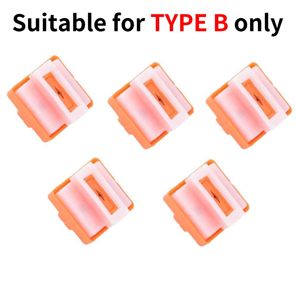 Mini A4 A5 Paper Cutter Cutting Card Trimmer Ruler Blade Mat Scrapbook School Office Kids Safety Label Art Photo Portable Mini: 5PCS type B Blade