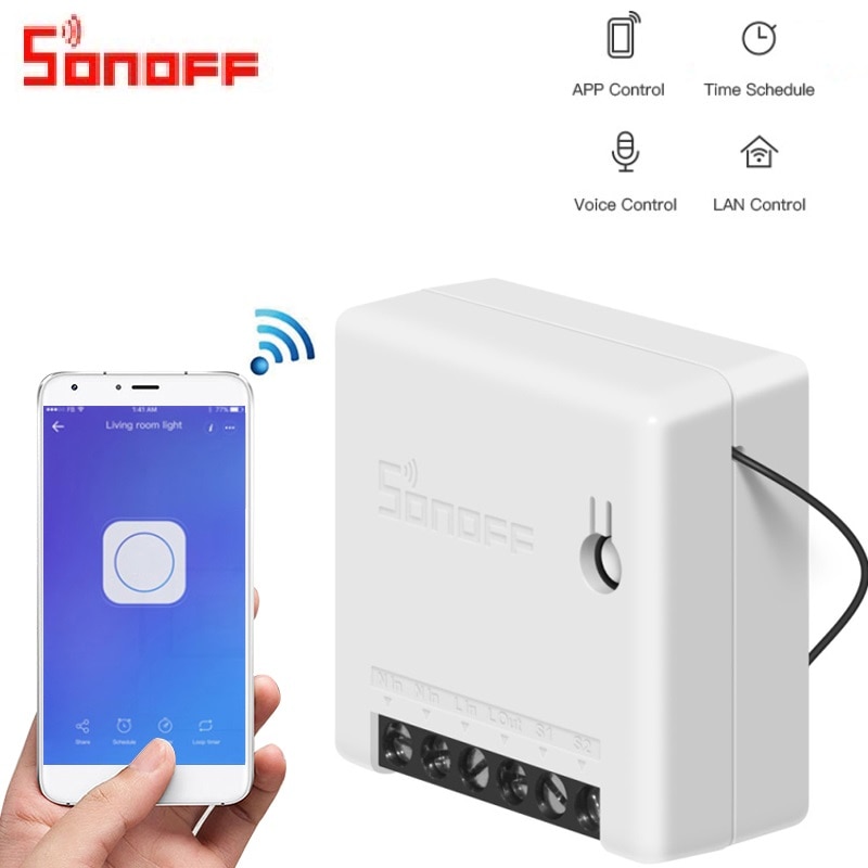SONOFF Work With Alexa Google Home Mini Wifi Switch Relay Module DIY Two Way Smart Switch Automation Voice Remote Control Wifi
