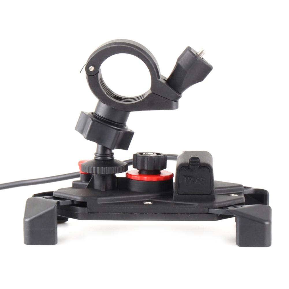 Motorcycle Mobile Phone Holder Bike Rechargeable GPS Navigation Holder Seat Charging USB Silicone X-grip Phone Stand