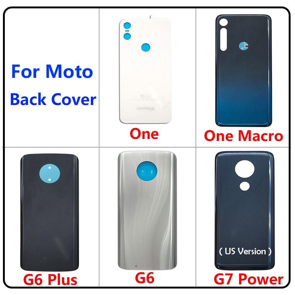 Tylna pokrywa baterii tylna pokrywa szklana dla Motorola Moto One makro Action / G6 Plus / G7 Power / G9 Play / E7 z klejem