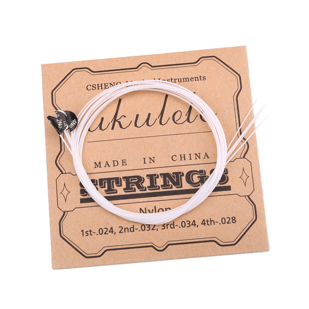 A Set White Nylon Ukulele Strings for Ukulele Uke Guitar Replacement Parts