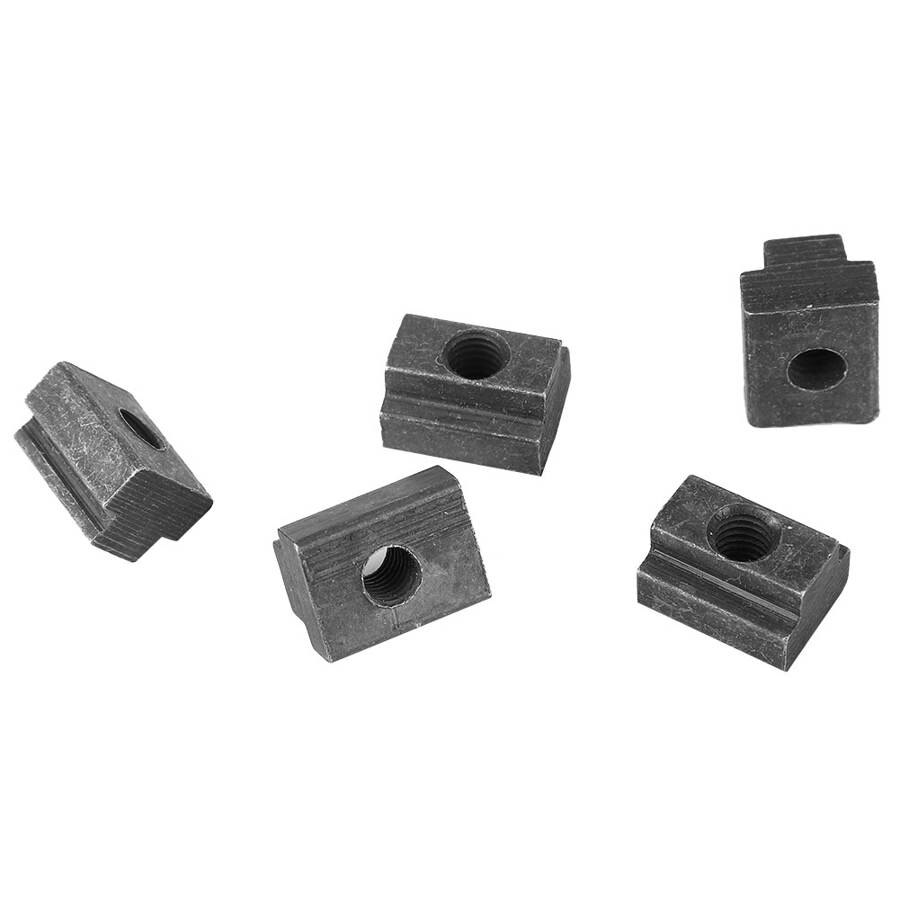 5pcs Black Oxide Finish T Slot Nuts M6 Threads for T-slots In Machine Tool