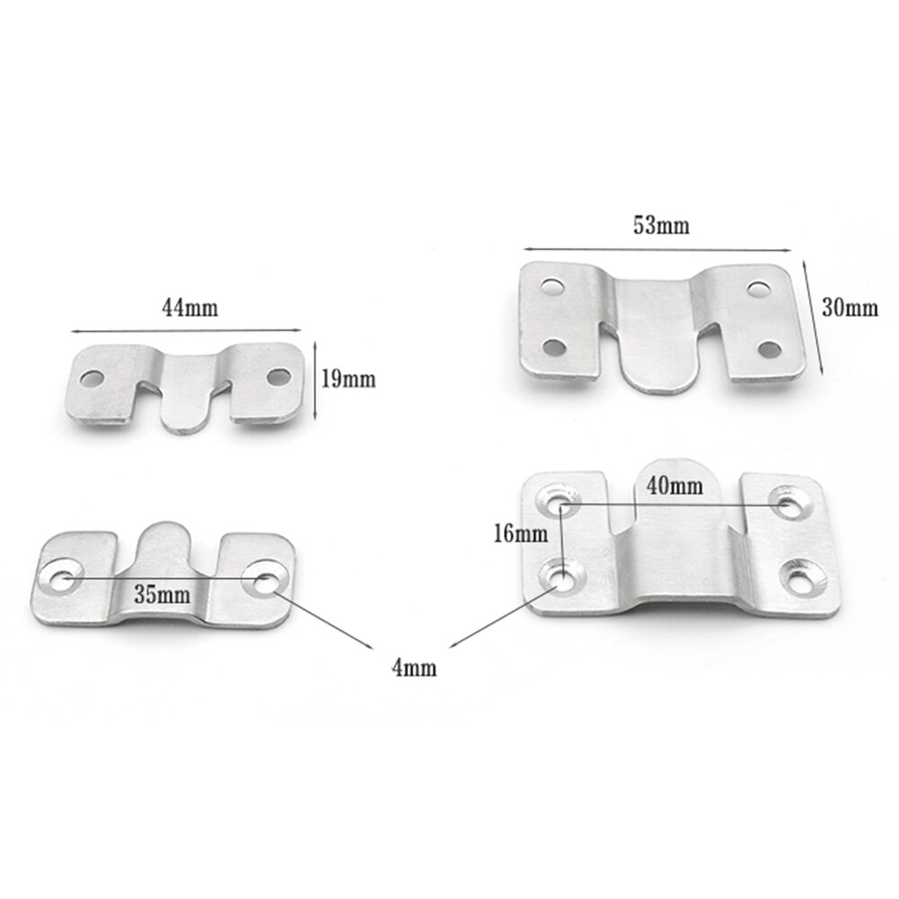 2pcs Heavy Duty Flush Mount Bracket Hanger Hardware Headboard Stainless Steel Z Clip Painting Hook Interlocking