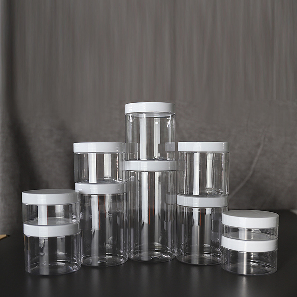 Contenedores de plástico con tapas, frascos de viaje de boca ancha, botella de loción, cajas para crema facial, maquillaje, pasta para el cuidado del cabello, 12x200-500ml: Verde claro / 6 ml