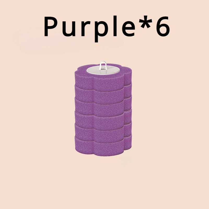 1 sett engangs toalettbørste engangs toalettbørstehoder påfyllingserstatning uten døde hjørner baderomsrengjøringsbørste: Blå