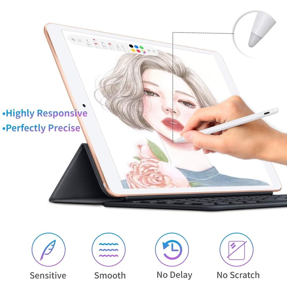 Capacitive Stylus Pen - For Apple iPad 3/4/Mini 5 - Touch Pencil for Drawing