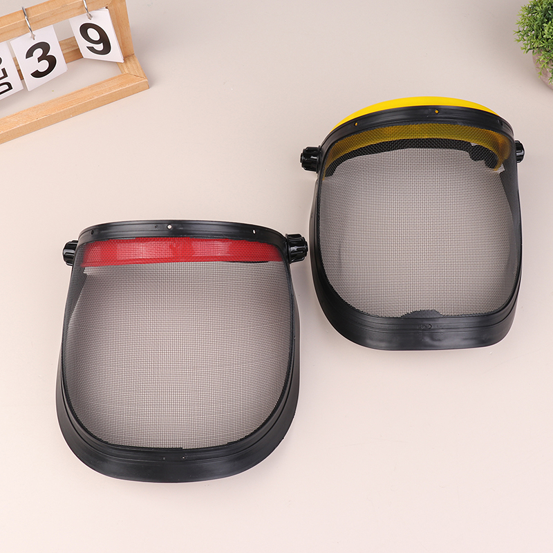 Casco de seguridad para cortadora de césped de jardín, sombrero con visera de malla de cara completa para desbrozadora de registro, protección forestal, protector facial completo