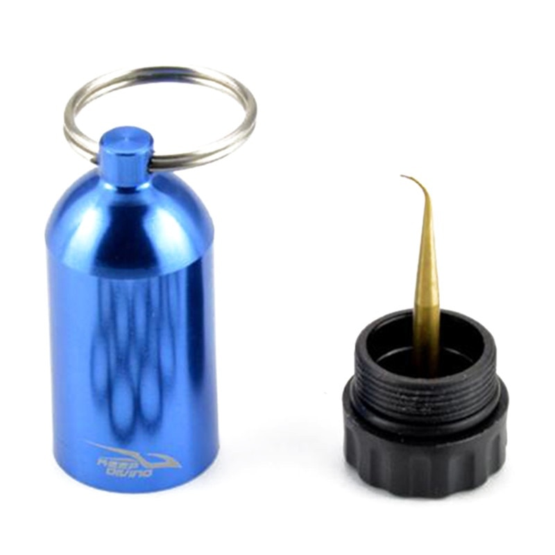 LLavero de aluminio Buceo para tanque de buceo con 12 anillos O y púa de latón para natación, deportes acuáticos, herramientas de buceo