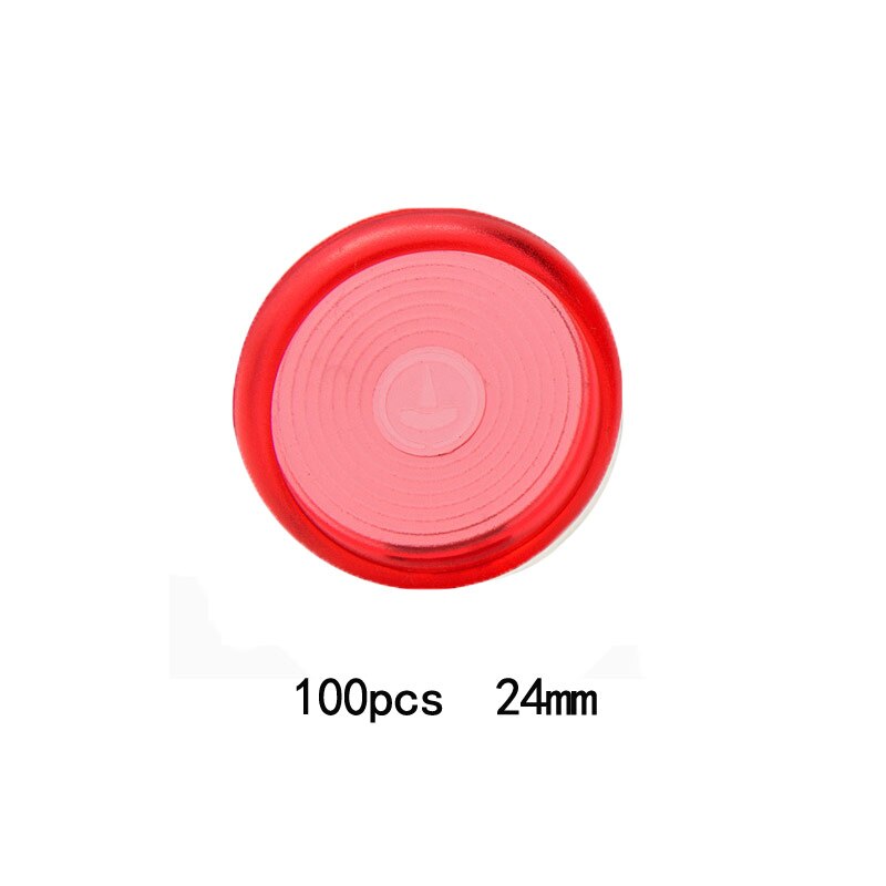 100pcs/lot Multicolor Mushroom Hole Disc-binding 18/24/28mm Notebook Round Ring Offices School Supplies Notepad Binder Buckle: 24mm Red