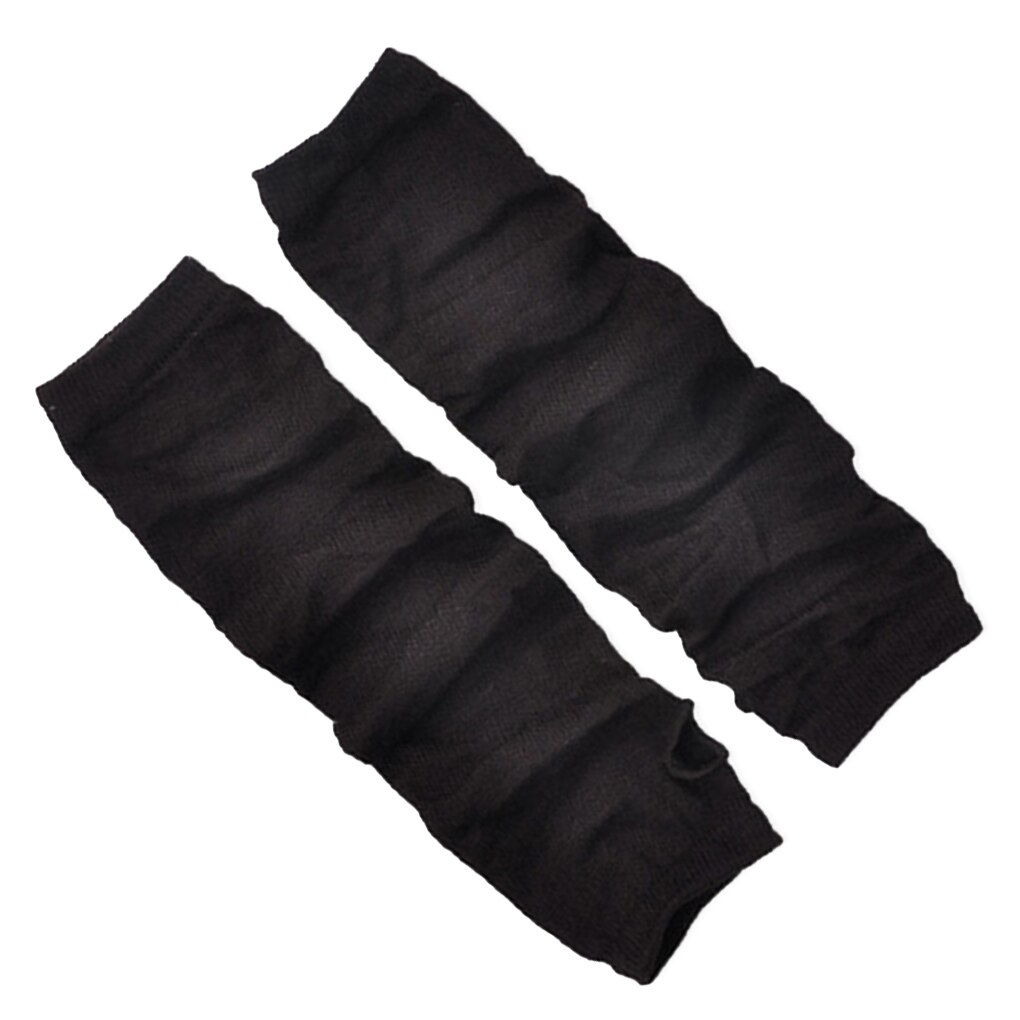Gants longs sans doigts, couvre-bras rayé, manches de poignet en coton, manches chauffantes, gants tricotés pour femmes sans doigts